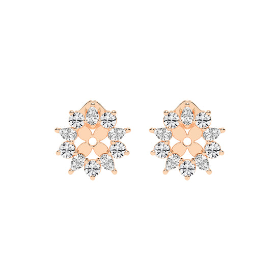Blossom Radiance Diamond Stud Earrings