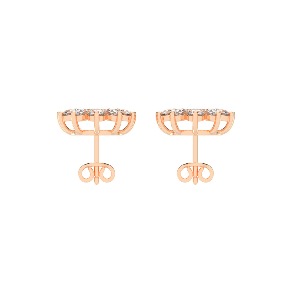 Blossom Radiance Diamond Stud Earrings