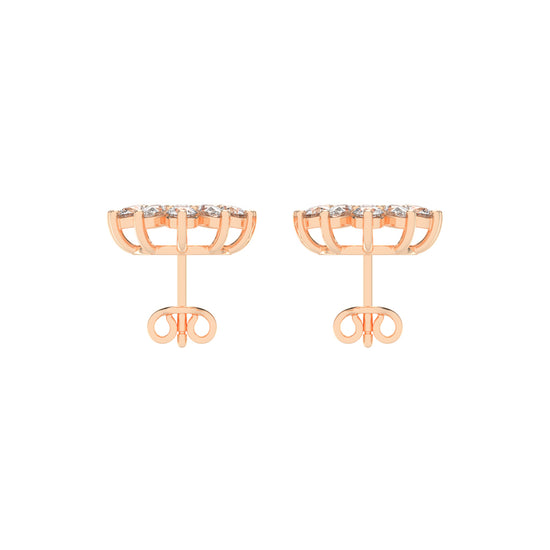 Blossom Radiance Diamond Stud Earrings