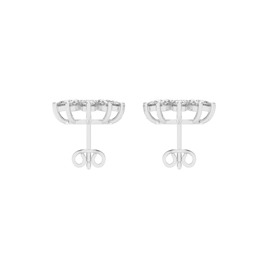 Blossom Radiance Diamond Stud Earrings