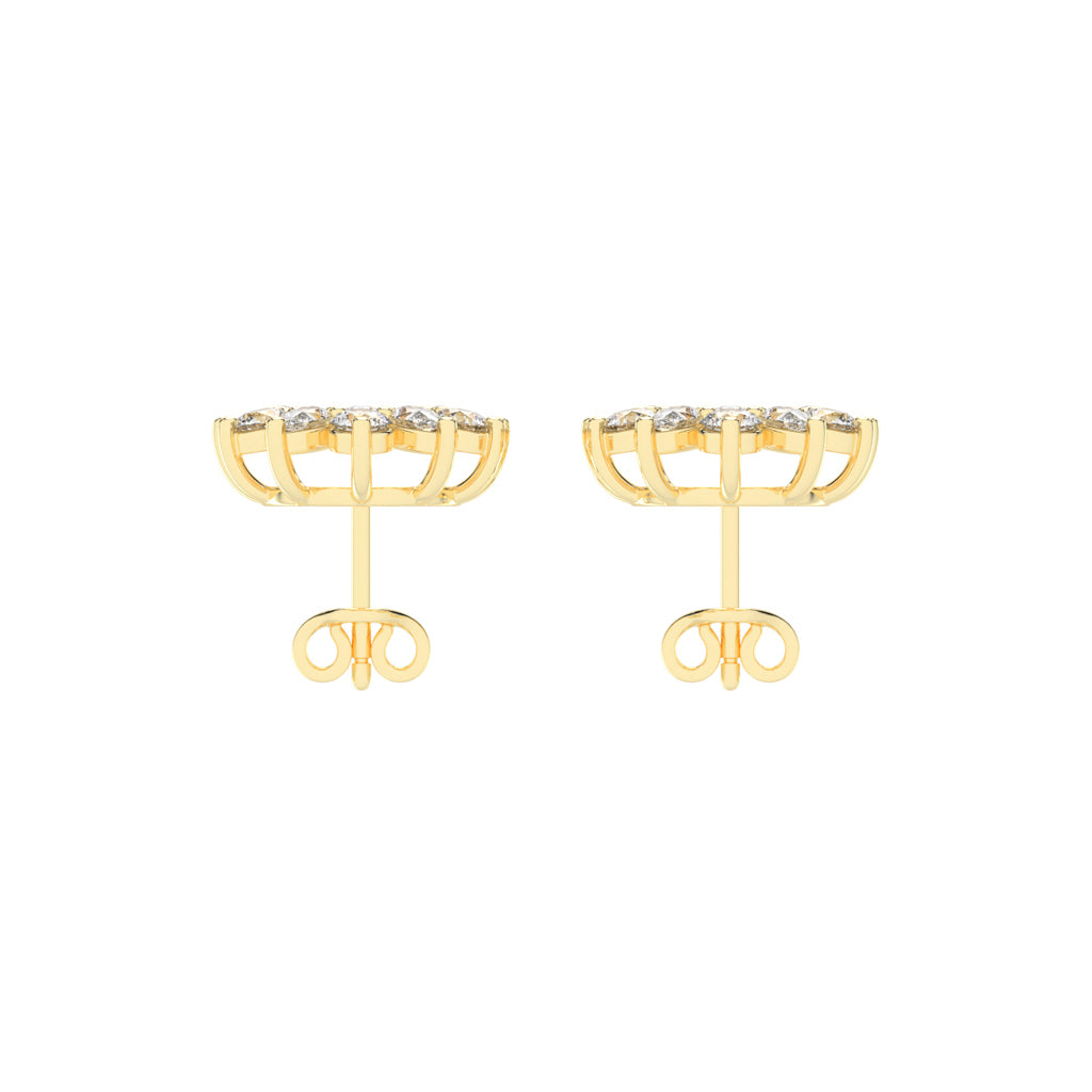 Blossom Radiance Diamond Stud Earrings