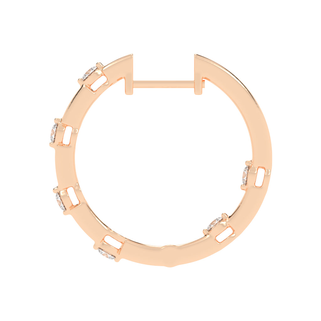 Orbiting Sparkle Diamond Hoop Earrings