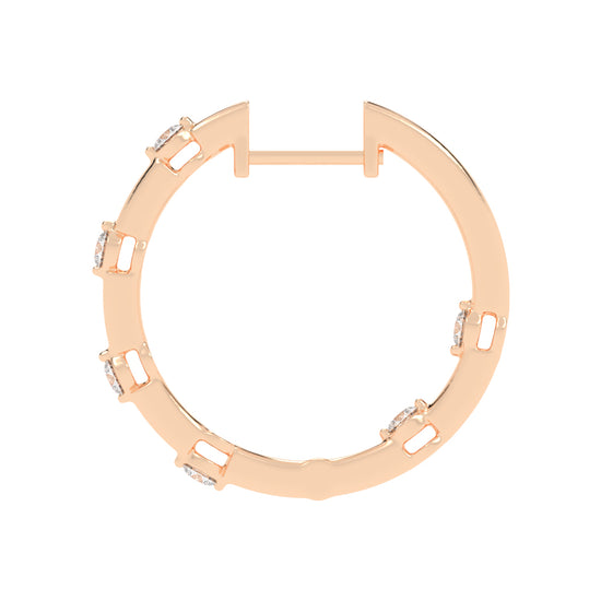 Orbiting Sparkle Diamond Hoop Earrings
