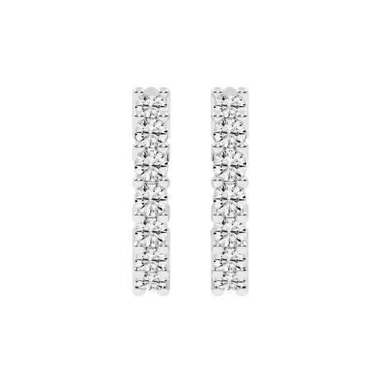 Timeless Row Diamond Bar Earrings