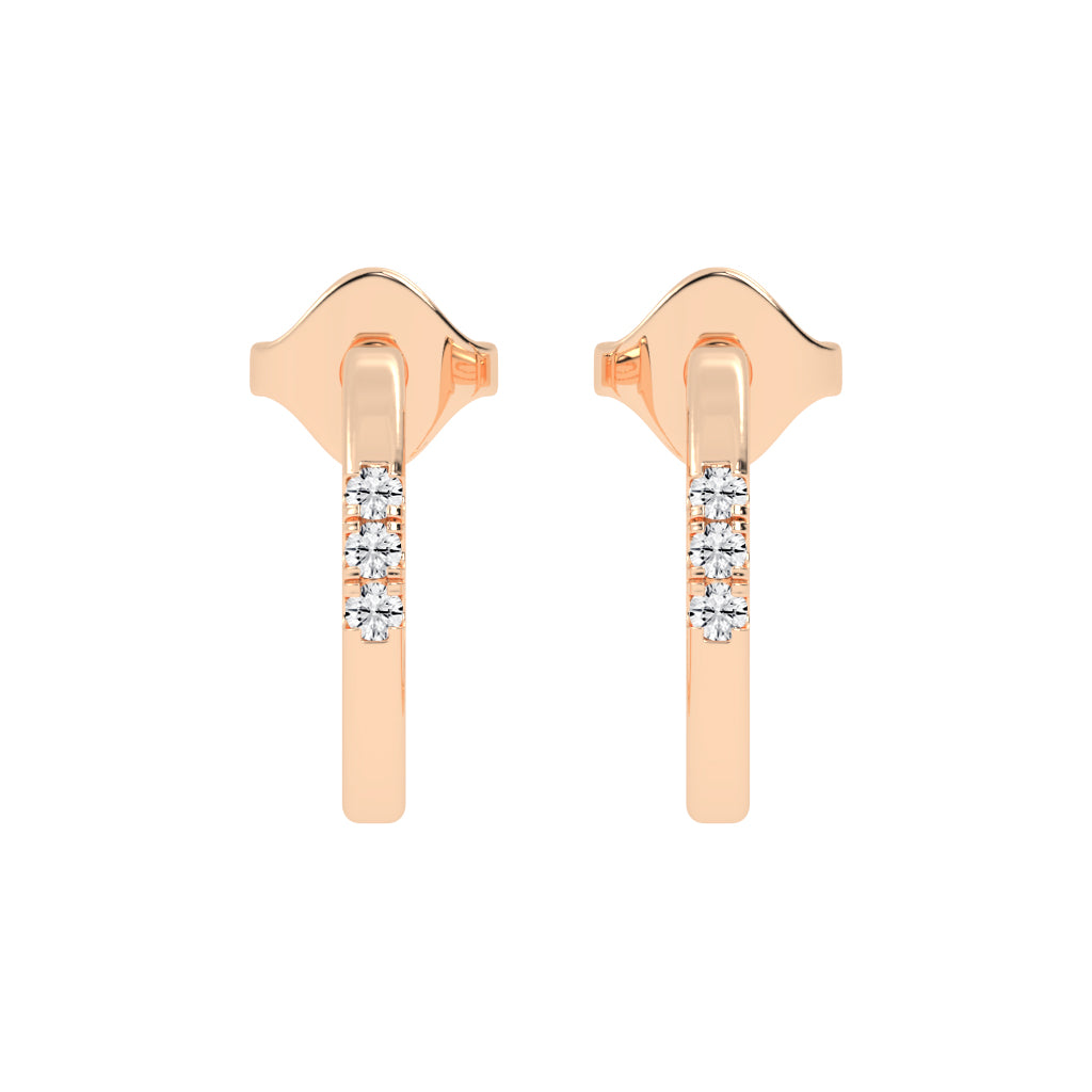 Timeless Sparkle Diamond Huggie Earrings