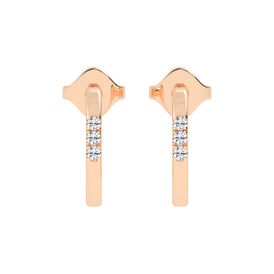 Timeless Sparkle Diamond Huggie Earrings