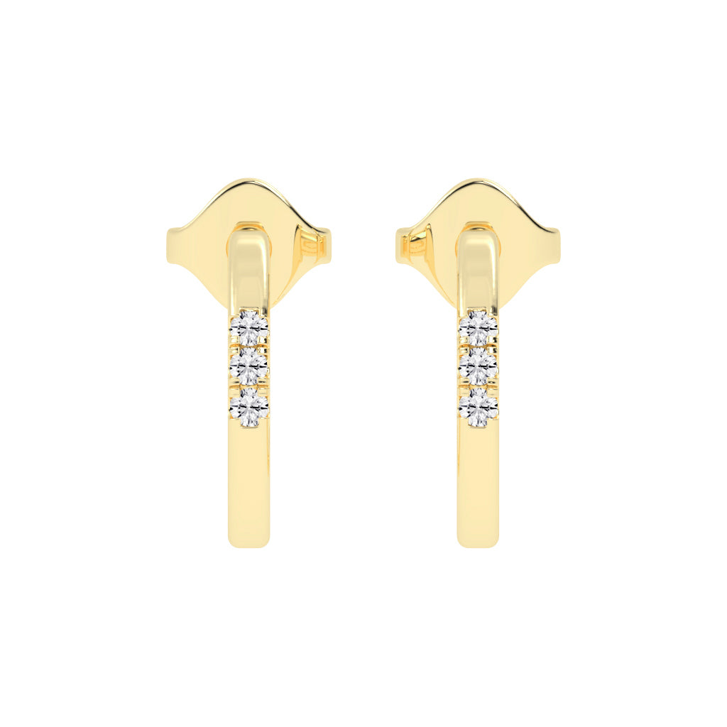 Timeless Sparkle Diamond Huggie Earrings
