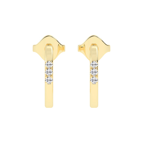 Timeless Sparkle Diamond Huggie Earrings