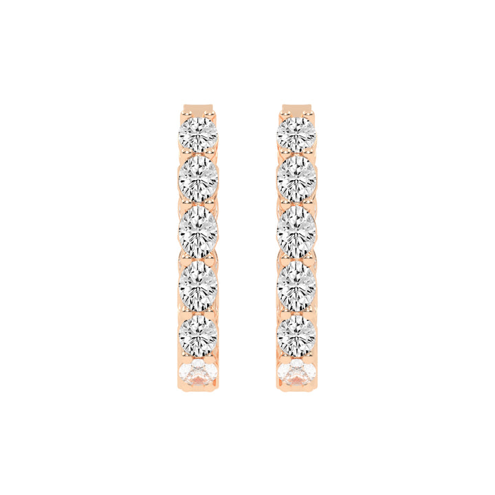 Celestial Row Diamond Hoop Earrings