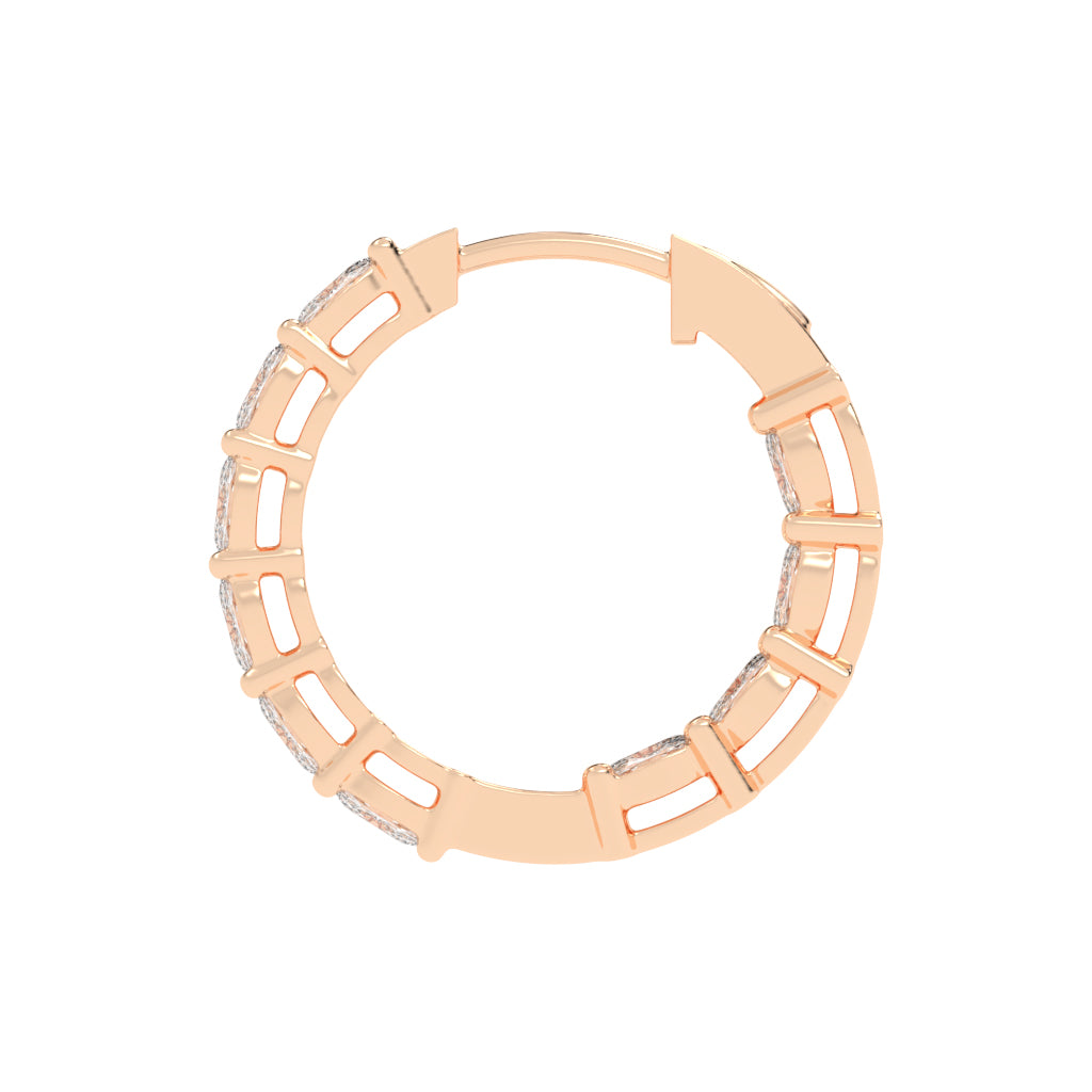 Celestial Row Diamond Hoop Earrings