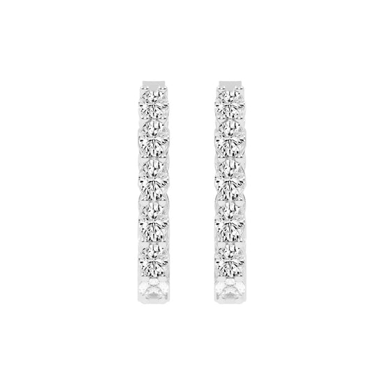 Celestial Row Diamond Hoop Earrings