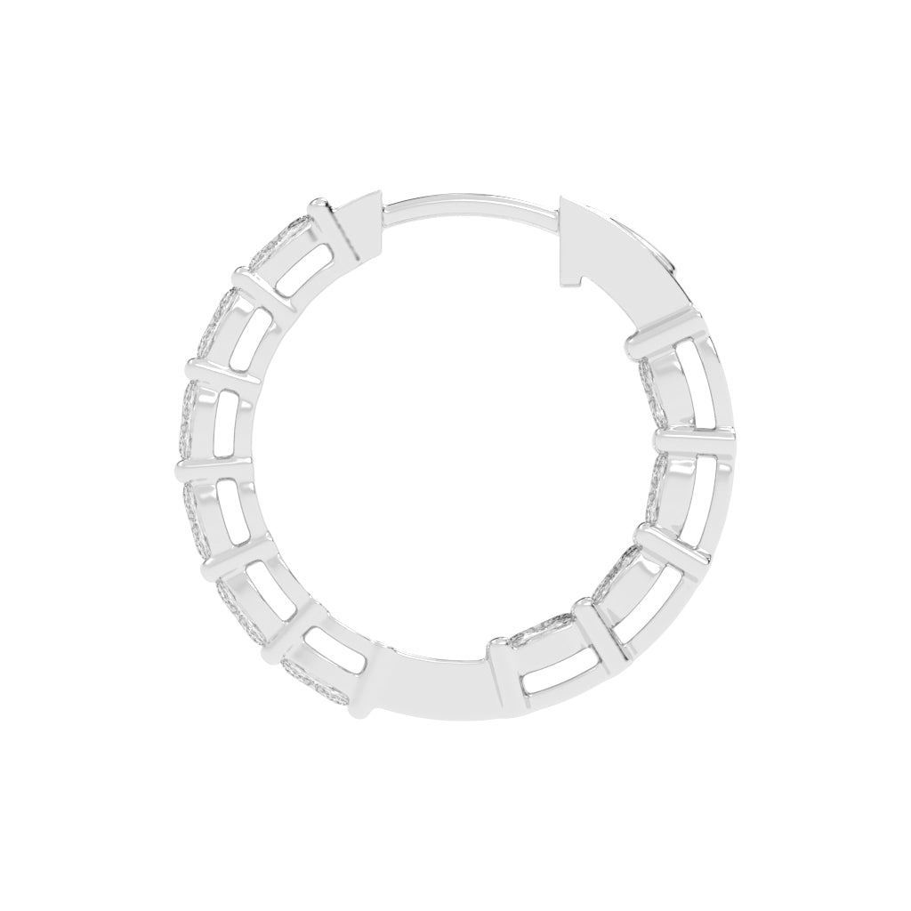 Celestial Row Diamond Hoop Earrings
