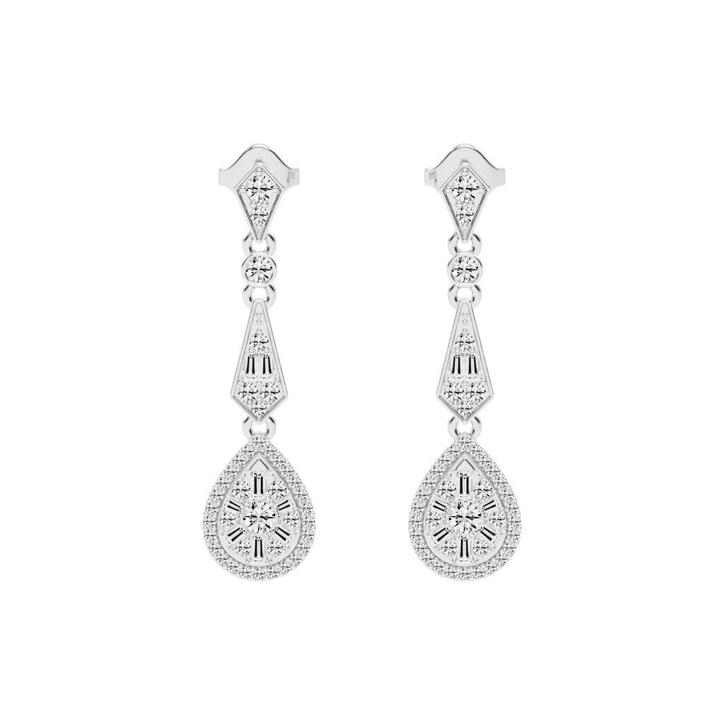 Majestic Grace Diamond Dangles Earrings