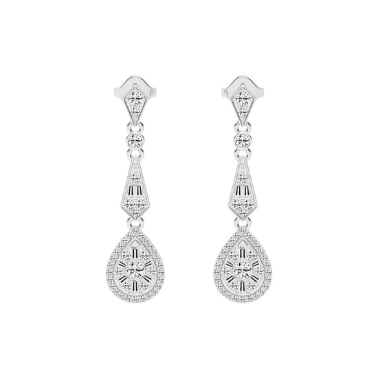 Majestic Grace Diamond Dangles Earrings