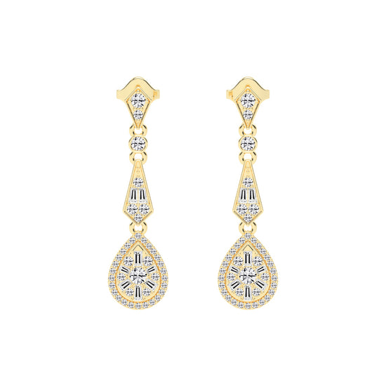Majestic Grace Diamond Dangles Earrings