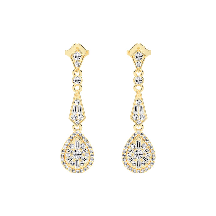 Majestic Grace Diamond Dangles Earrings