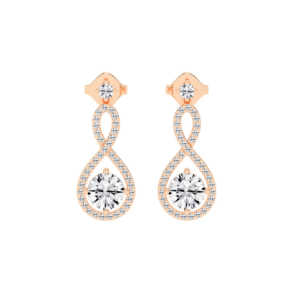 Infinity Spark Diamond Dangles Earrings