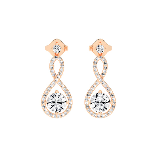 Infinity Spark Diamond Dangles Earrings