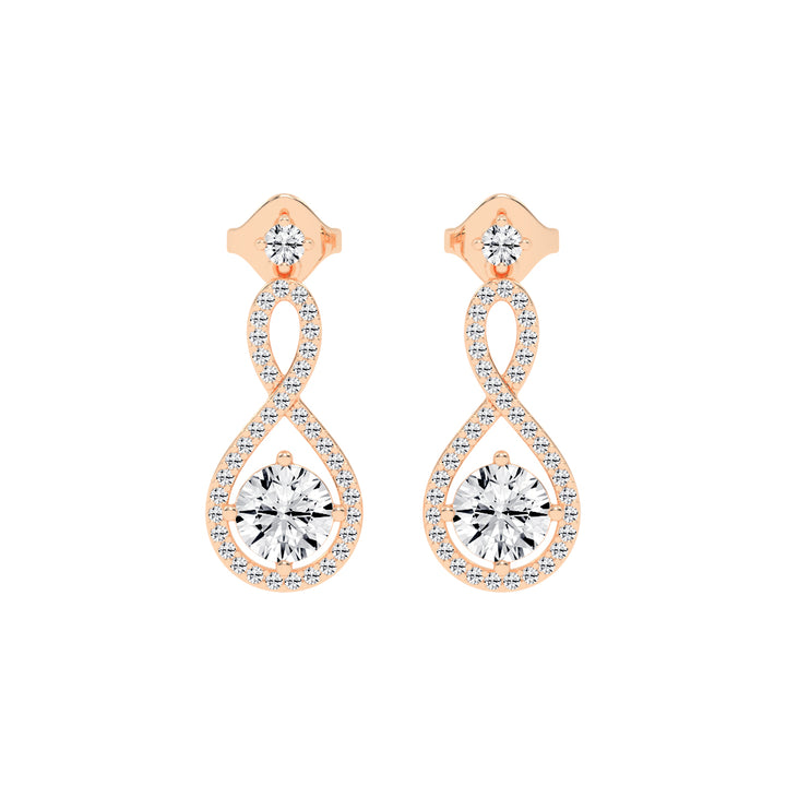 Infinity Spark Diamond Dangles Earrings