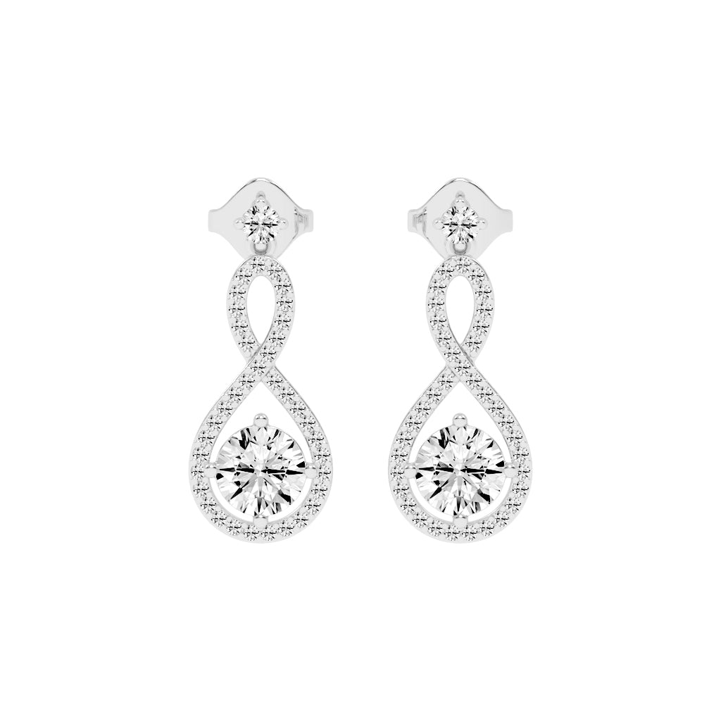 Infinity Spark Diamond Dangles Earrings