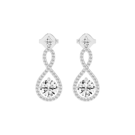 Infinity Spark Diamond Dangles Earrings