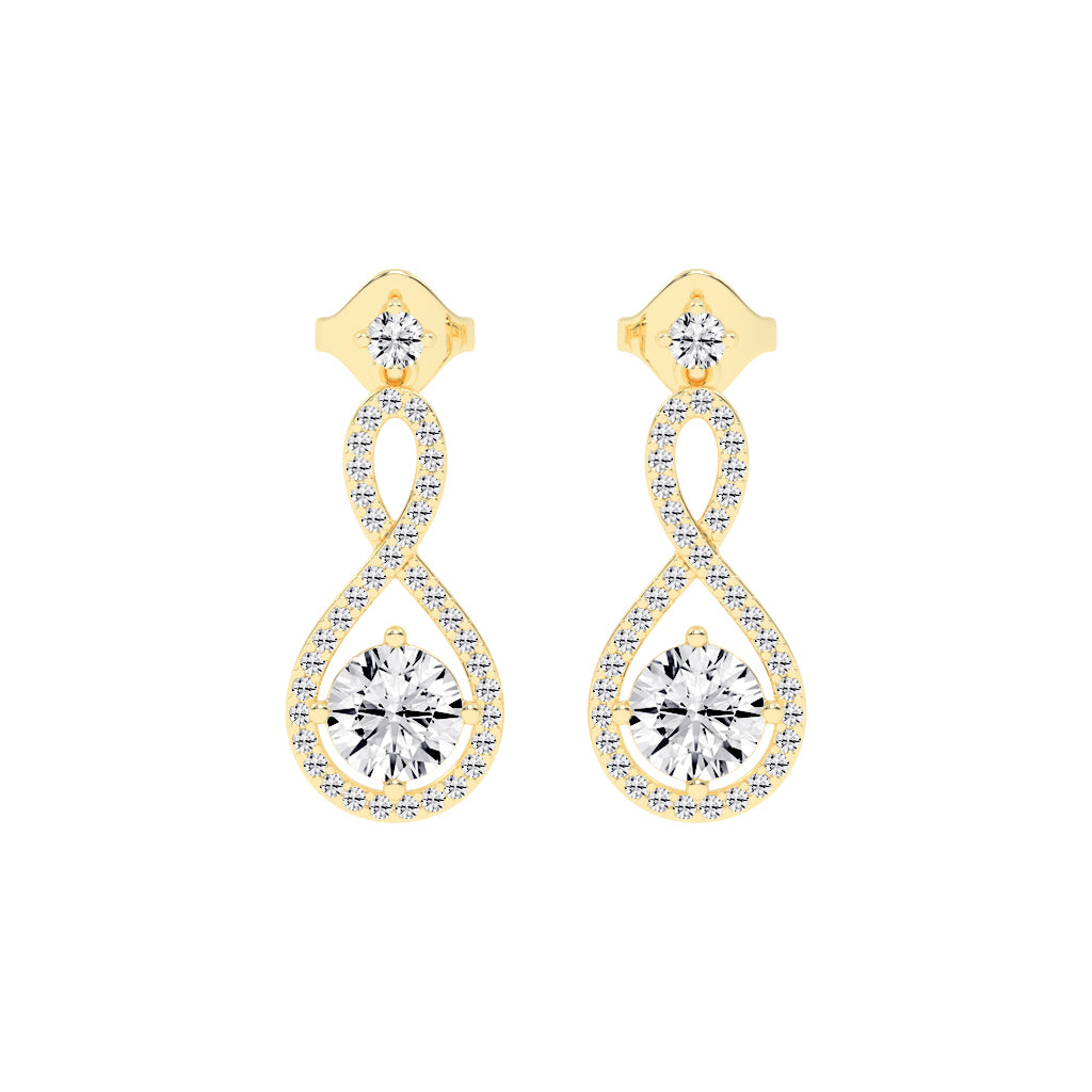 Infinity Spark Diamond Dangles Earrings