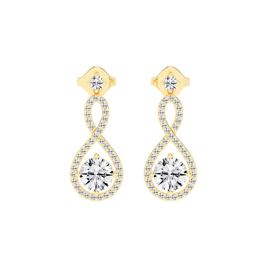 Infinity Spark Diamond Dangles Earrings