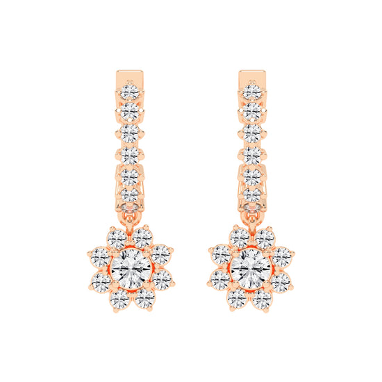 Blossom Radiant Diamond  Earrings