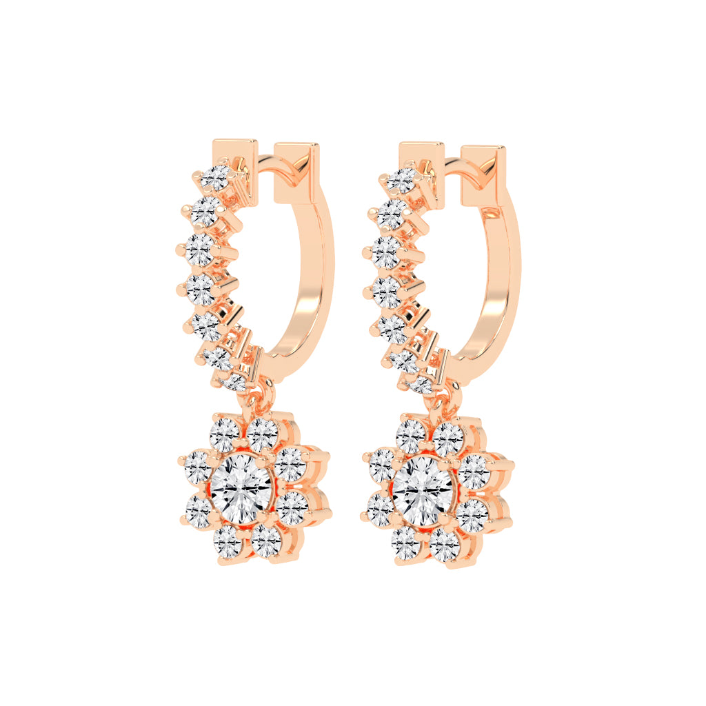 Blossom Radiant Diamond  Earrings