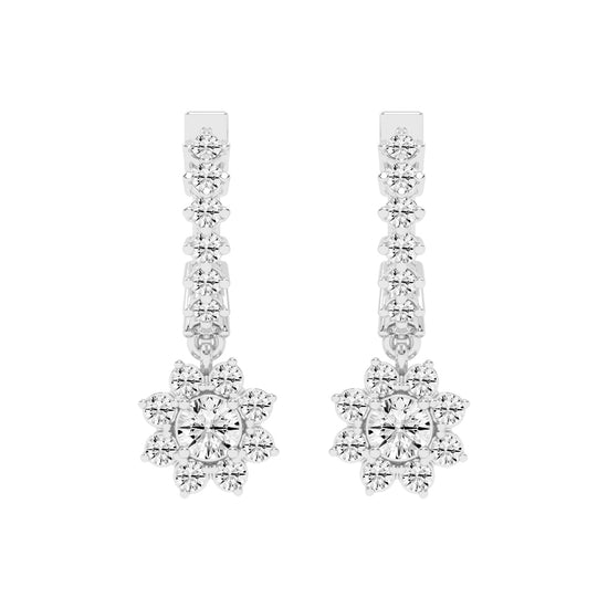 Blossom Radiant Diamond  Earrings