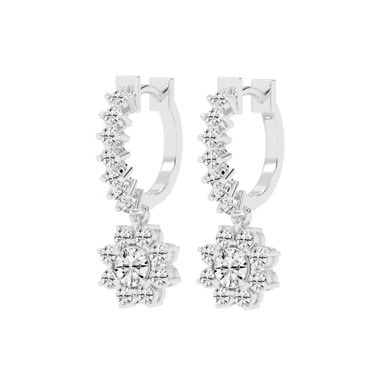 Blossom Radiant Diamond  Earrings
