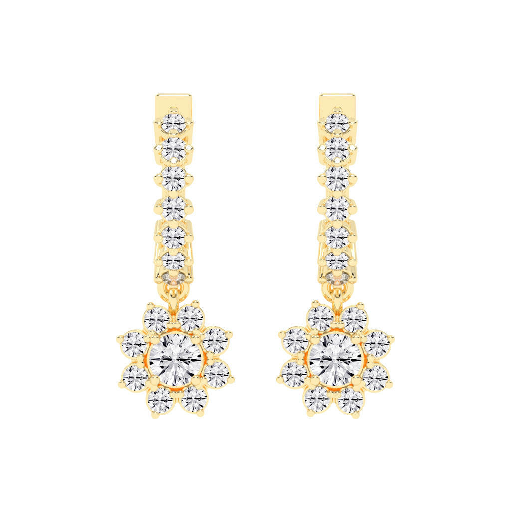Blossom Radiant Diamond  Earrings