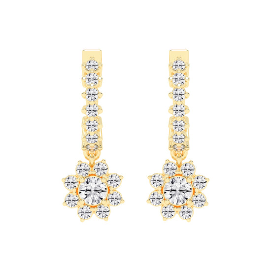 Blossom Radiant Diamond  Earrings