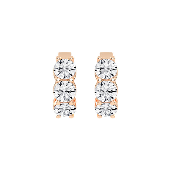 Trio Gleam Diamond Stud Earrings