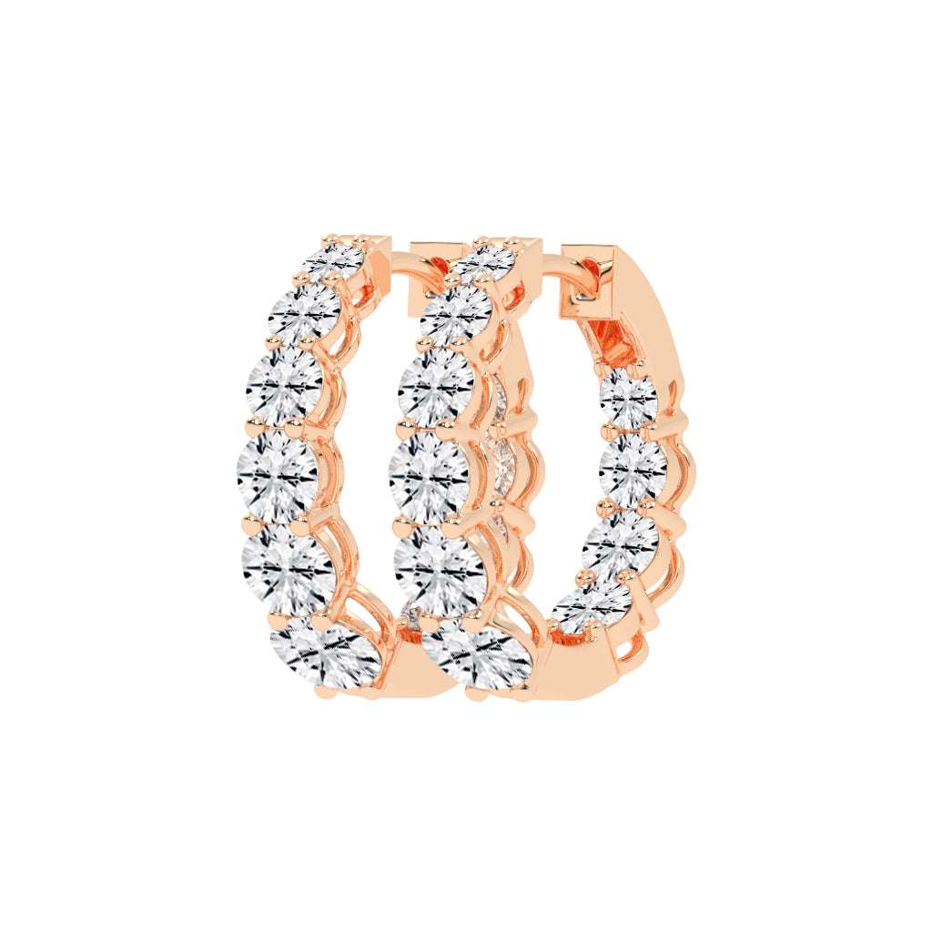 Pure Brilliance Diamond Hoop Earrings