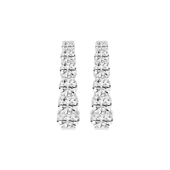 Pure Brilliance Diamond Hoop Earrings