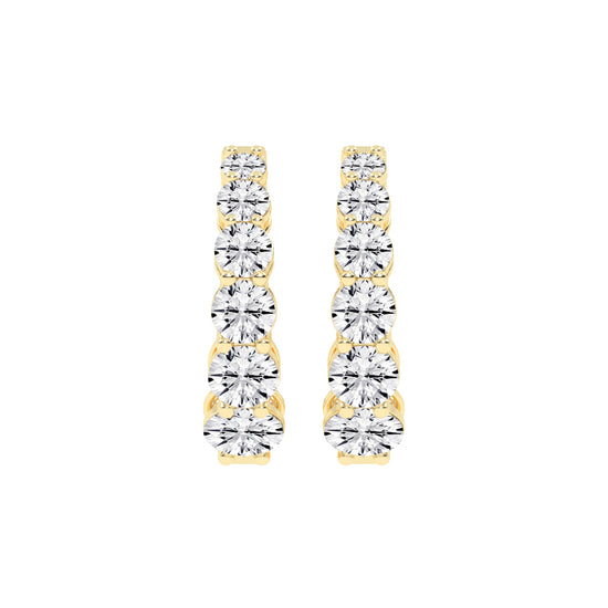 Pure Brilliance Diamond Hoop Earrings