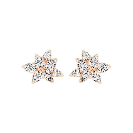 Marquise Bloom Diamond Stud Earrings