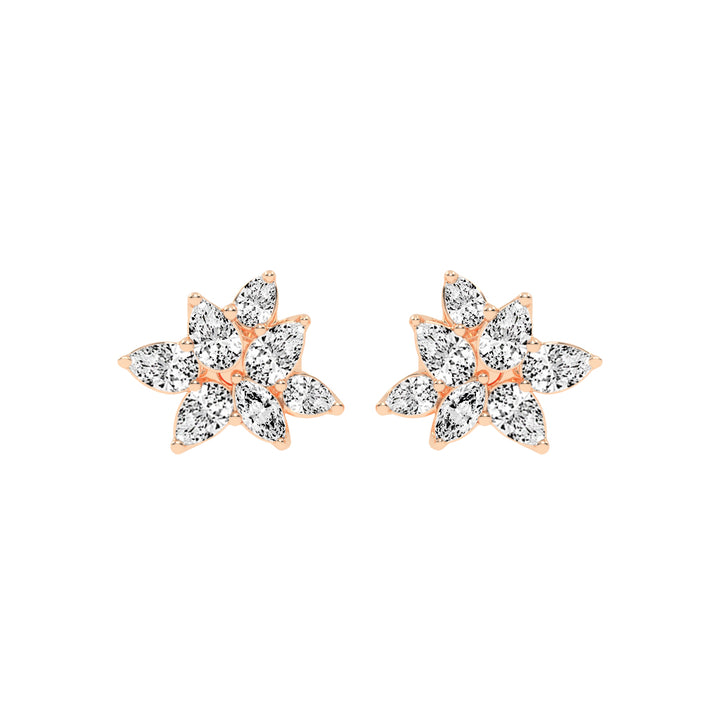 Marquise Bloom Diamond Stud Earrings