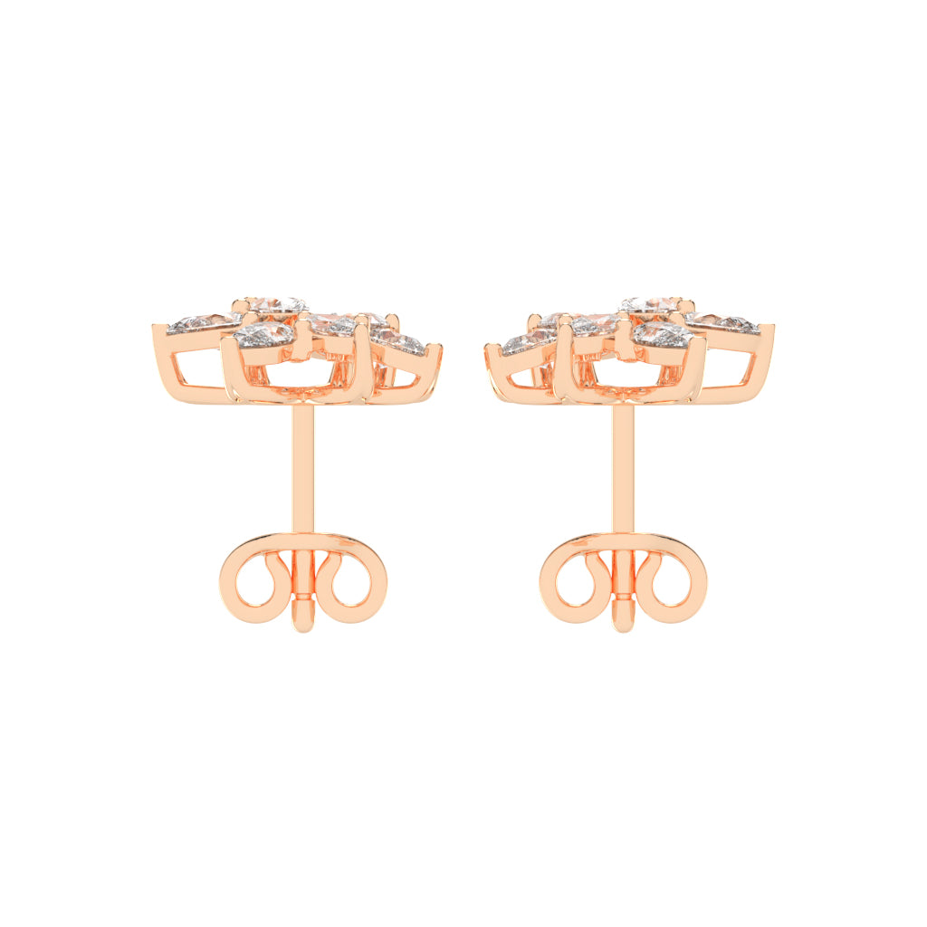 Marquise Bloom Diamond Stud Earrings
