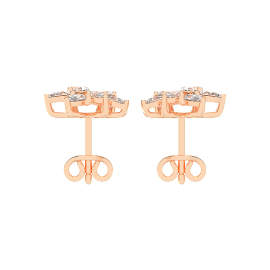 Marquise Bloom Diamond Stud Earrings
