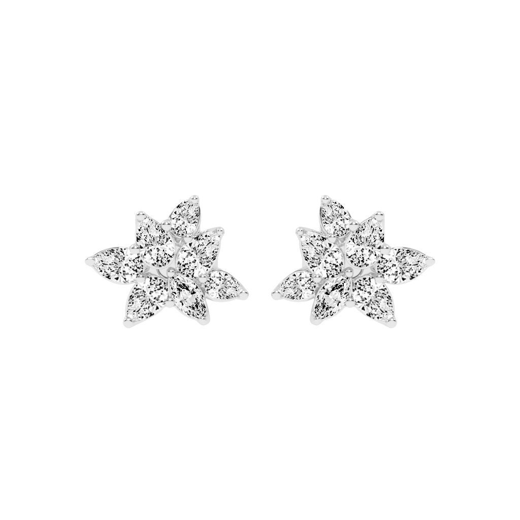 Marquise Bloom Diamond Stud Earrings
