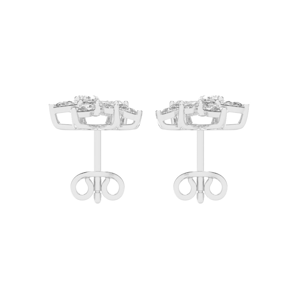 Marquise Bloom Diamond Stud Earrings