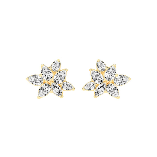 Marquise Bloom Diamond Stud Earrings