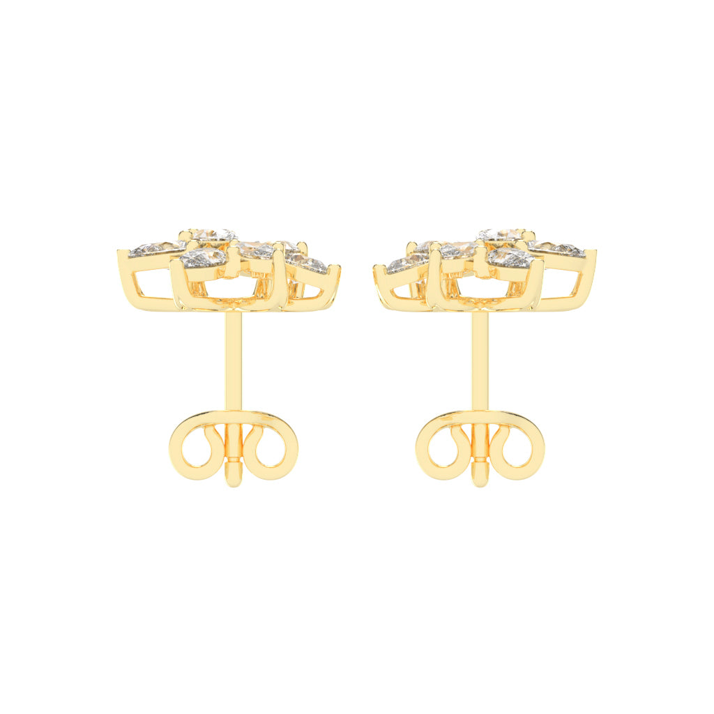 Marquise Bloom Diamond Stud Earrings