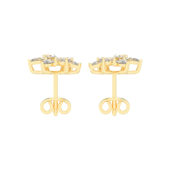 Marquise Bloom Diamond Stud Earrings