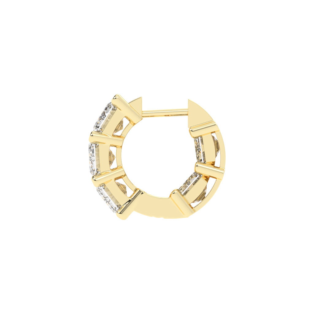 Tiered Emerald-Cut Diamond Studs