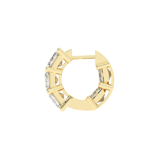 Tiered Emerald-Cut Diamond Studs