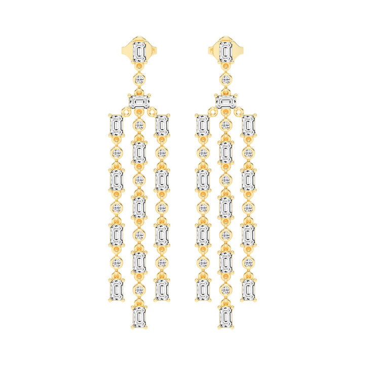 Regal Fringe Diamond Dangles Earrings