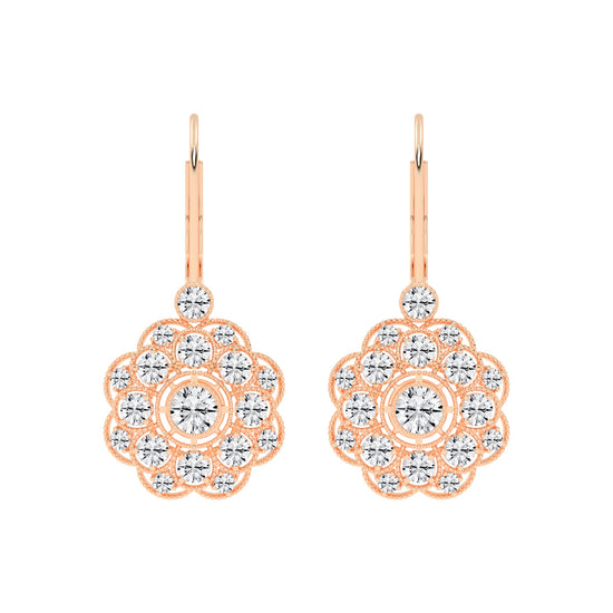 Mandala Sparkle Diamond Earrings